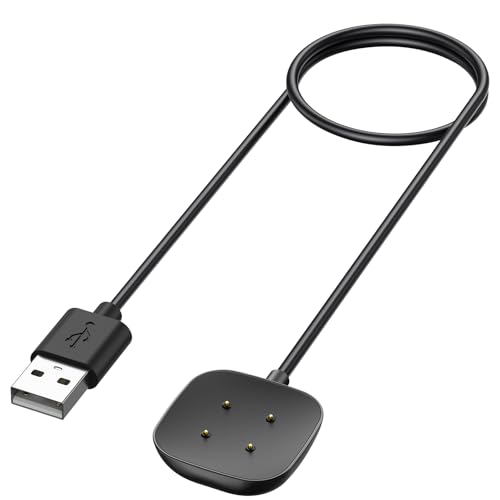 Oumida Ladekabel Kompatibel mit Fitbit Versa 4 /Sense 2 /Versa 3/Sense Ladegerät 50cm/1.65ft & 100cm/3.3ft USB Ladestation Charger Cable Dock Kabel für Fitbit Versa 4/Versa 3/Sense (50cm)