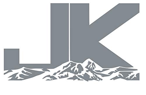 UR Impressions SILV JK Mountains デカール ビニールステッカー グラフィック ジープ ラングラー 4x4 アンリミテッド サハラ ルビコン モアブ 北極 SUV 壁 窓 ノートパソコン用 シルバー 7.5 X 4.4インチ