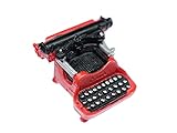 Miniblings Schreibmaschine Brosche Anstecker Schriftsteller rot - Handmade Modeschmuck I Anstecknadel Button Pins