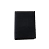 お薬手帳 ケース 大容量 ポケット 15個 診察券 ホルダー 保険証 A6 手帳カバー 手帳入れ 革 レザー 診察券 カバー 通院 母の日 父の日 敬老の日 カードケース 収納 医療証 日本製 クフウ Kufuu (ブラック)