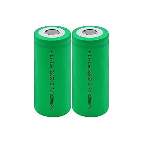 HIWASH 32650 3.7v 8200mah Rechargeable Lithium Li-Po Li-Polymer Battery, for Flashlight Electric Tool Toy Headlamp Camera Remote Control Microphone 2PCS Cover