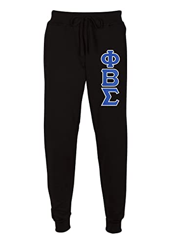 Phi Beta Sigma Embroidered Twill Letter Joggers
