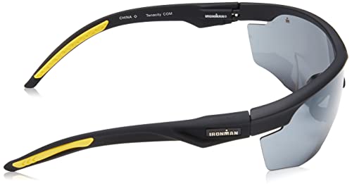 IRONMAN Men's Tenacity Sunglasses Wrap, Matte Black and Yellow, 52 mm3