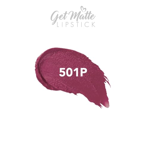 Image of Blue Heaven Get Matte Lipstick, Long Lasting, Light Weight Lipsticks for Women, Moisturizing Matte Lipstick for Women - 501P, 4g