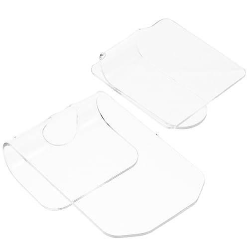 OUNONA 2Pcs Nail Painting Mixing Trays Transparent Manicure Cosmetic for Professional Use Durable Display Boards for Nail Art Makeup Mixing
