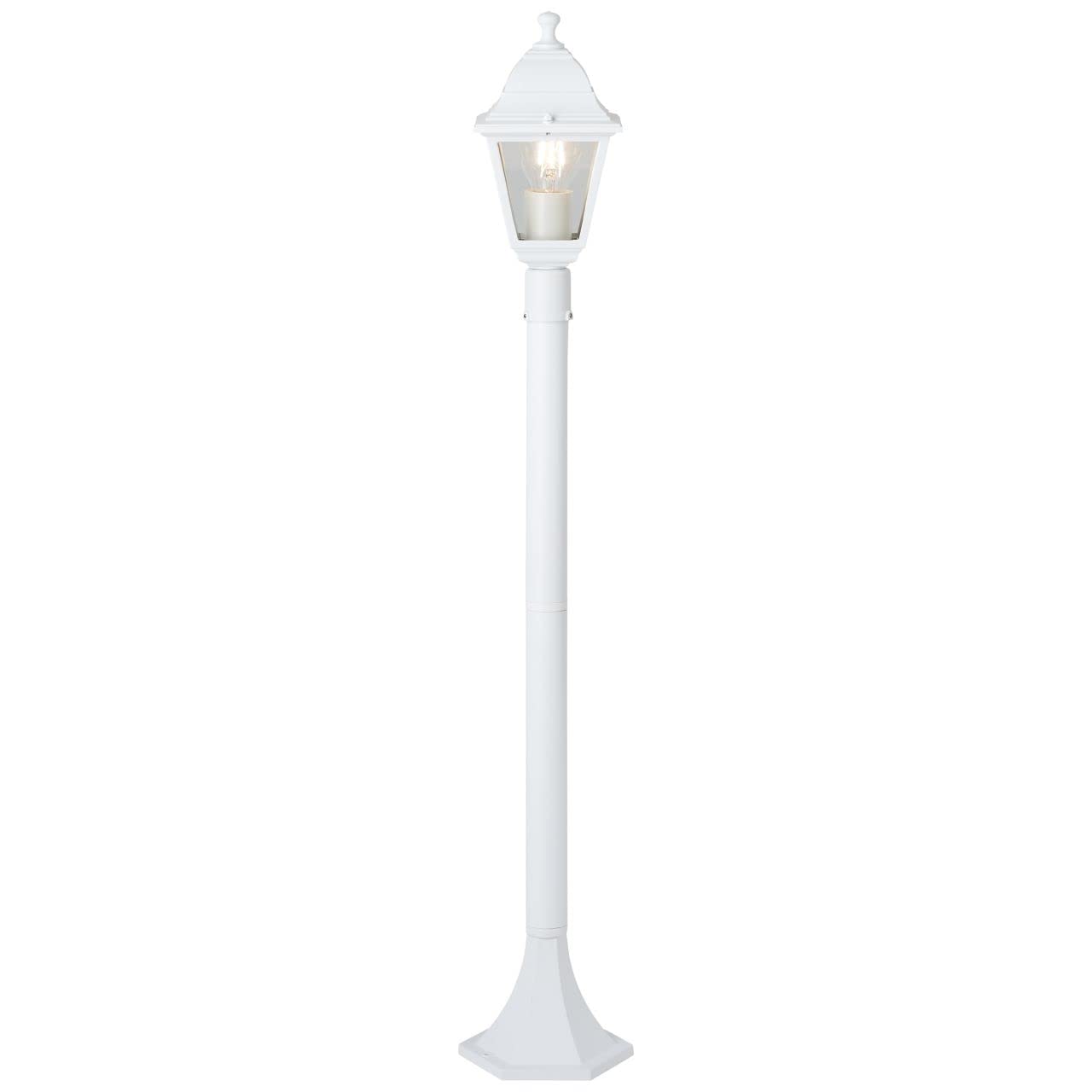 Brillant | Lampadaire d'extérieur Nissie 100cm blanc | 1x A60, E27, 60W, adapté aux lampes normales (non incluses)