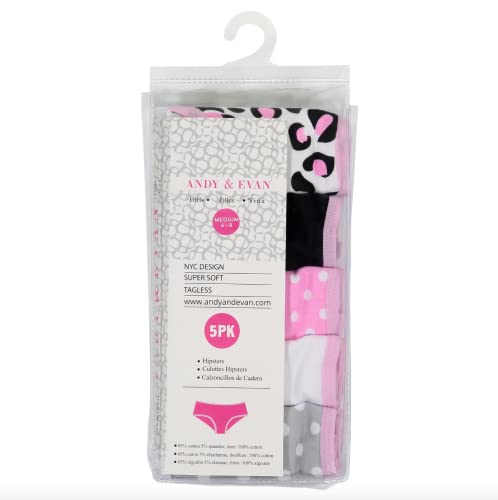 Andy & Evan Girls Hipster Briefs Super Soft 95% Cotton Tagless 5 Pack2