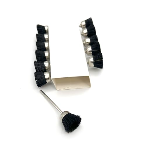 Foredom Mounted Bristle Brushes 3/32? - Cup Brush, Black Bristle - 12 Pack