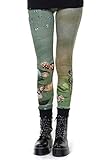 STIL: Leggin drei Elfen Leggins Frauen Mädchen Damen Baumwolle Baumwolle Winter Sommer XXS grün Elfe