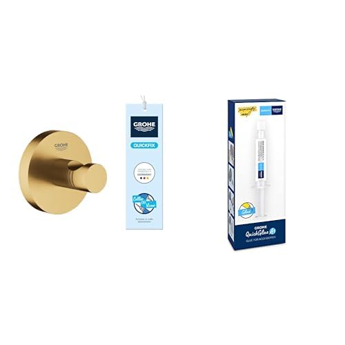 Patère dorée GROHE pour une salle de bains élégante et ordonnée