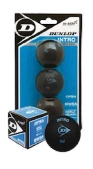 Dunlop Sports Intro 3bbl Squashbälle, schwarz Blauer Punkt, etwas größer - Image 3