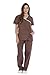 11153W Just Love Women's Scrub Sets / Medical Scrubs / Nursing Scrubs - M, Chocolate with Aqua Trim,Chocolate With Aqua Trim,Medium
