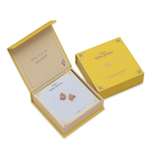 Image of TRUESILVER ACPL 925 Sterling Silver BIS Hallmarked Stud Earrings for Women & Girls |Sparkling Stone Embellished Elegant Design | Lightweight Daily Wear Jewellery | Gift for Women