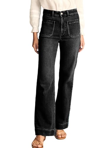 Astylish Women's Wide Leg Jeans High Waisted Stretchy Straight Leg Jeans Loose Trendy Denim Pants with Pocket