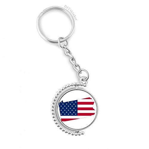 Porte-clé Pennsylvanie rotatif pour embellir votre trousseau de clés de voiture