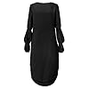 PRETTYGARDEN-Womens-Lantern-Long-Sleeve-Round-Neck-High-Low-Asymmetrical-Irregular-Hem-Casual-Tops-Blouse-Shirt-Dress PRETTYGARDEN Women's Lantern Long Sleeve Round Neck High Low Asymmetrical Irregular Hem Casual Tops Blouse Shirt Dress (Black,X-Large)
