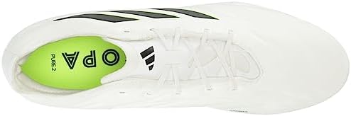 adidas Unisex Copa Pure.2 Firm Ground Sneaker, White/Black/Lucid Lemon, 12 US Men | Image 4
