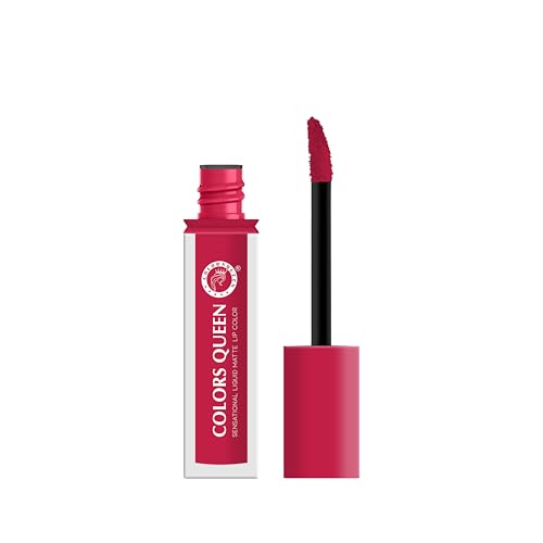 Image of Colors Queen Sensational Liquid Matte Lipstick - 7g | Long Lasting, Fade & Transfer Proof Lipstick | Highly Pigmented, Water & Smudge Proof Liquid Lipstick for Women (02 - Sweetheart Pink)
