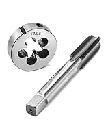 QWORK® Gewindebohrer M14x1.5mm, Gewindebohrer und Schneideisen Set