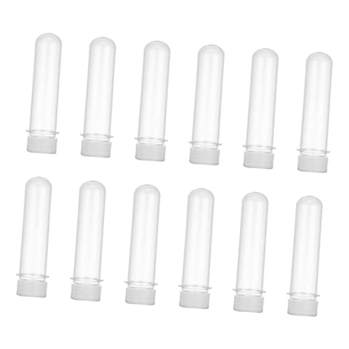 MUCKLILY 12Pcs Test Tube Bottles for Storage for Bath Salts Candy Jars and Data Cables Versatile Containers for Home and Lab Use
