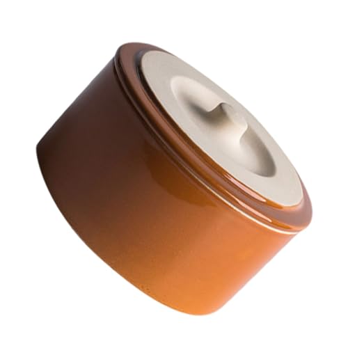 LIGIGWASH Cerámica con Tapa para Cocción al Vapor Bol para Estofado y Huevos Recipiente Multiuso de Barro para Cocina Diseño Sencillo y Resistente para Yogur Frutas y Postres
