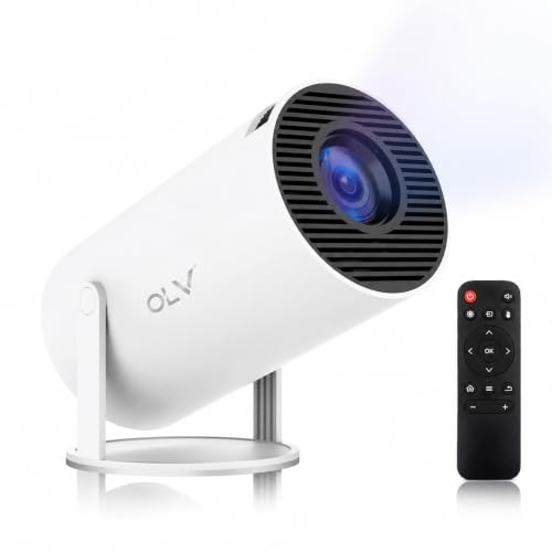 Image of OLV Mini Projector for Home, 4K 1080P Full HD Projector Supports Netflix, Prime and YouTube Etc. WiFi 5G, BT-5.0, Cinema Projector 180 Android 11, Compatible with TV Stick /Windows /iOS /Android