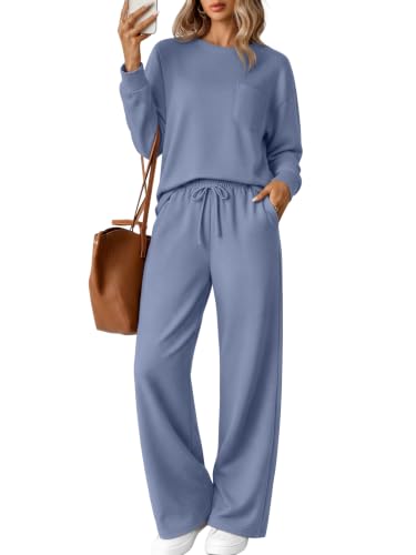 AUTOMET Womens Sweatsuits 2 Piece Lounge Matching Sweat Sets Fall Outfits - image 1