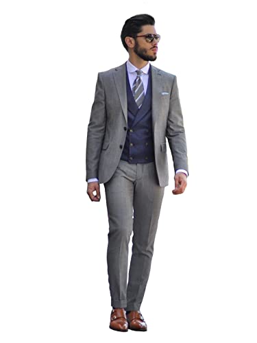 blue dress pants grey jacket Suit Jacket Light Grey Blazer Blue Pants Casual Grey Blazer Navy Blue Pants  Dress Pants Grey Or Navy
