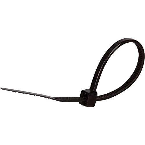 Image of Morris Products Ultraviolet Black Nylon Cable Ties - 4 Inch Length -Heavy Duty, 18-Pound Tensile Strength - Cable Organization Applications - UV Safe, UL Approved - Pack of 1000