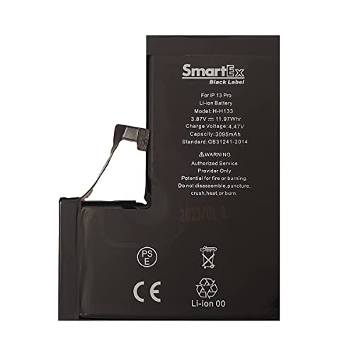 Smartex® Black Label Baterìa Compatible con iPhone 13 Pro - 3095 mAh | 2 Años de Garantía