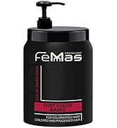 FemMas Post Color Masque 1000 ml avec pompe doseuse Masque cheveux Hairmask