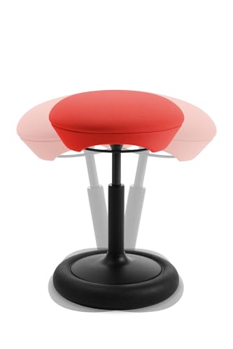 Image of Topstar SITNESS HOP Ergonomic Stool with Three-Dimensional Movement Sitness Technology Made in Germany Colour: Black /Red