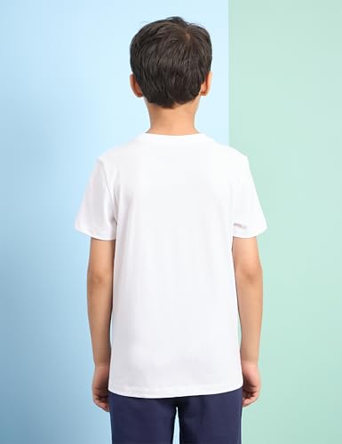 Image of Amazon Brand - Symbol Boys 100% Cotton Graphic Printed Half Sleeves T-Shirt | Age 6-14 Years