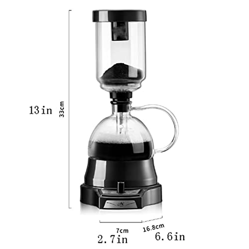 LXX Siphon-Vakuum-Kaffeemaschine Glas Elektrischer Siphon-Knopf-Bedienung 360 ° -Basis Warmhalten 500 W 400 ml Manueller… – Bild 3