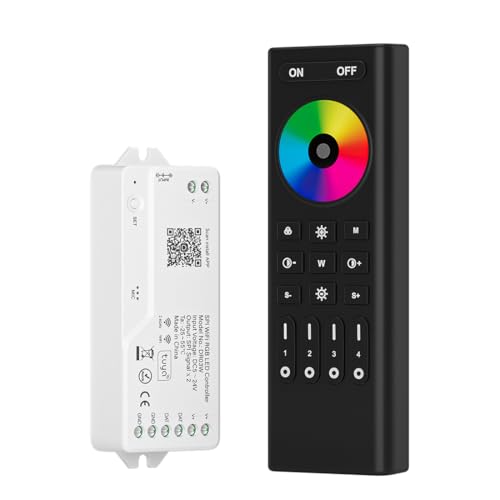 Image of SEZO 2.4G WiFi SPI RGB Controller DR03W & RC03RF RF Remote Kit Tuya APP /Smart Life /Google Home /Alexa Control Support WS2812B WS2811 WS2813 WS2815 etc Addressable RGB LED Strip STA Mode