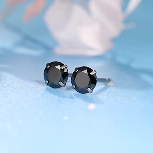 Limerencia Hypoallergenic G23 Titanium Earrings, F136 Implant Grade Pure Titanium, Suitable for Sensitive Ears with Birthstone Crystals CZ Simulated Diamonds2