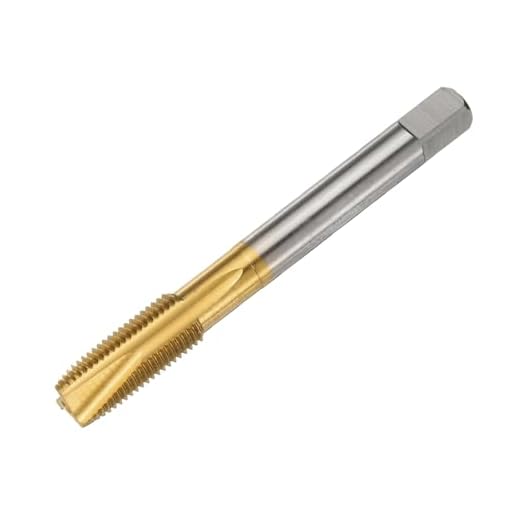 3/8-24 UNF B2 Spiral Point Thread Tap, Screw Tap Threading Tapping Tool, Titanium Coated 6542 High Speed Steel Machine Taps Tapping Bit