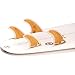 DORSAL Surfboard Fins Quad 4 Set FCS Compatible Bamboo Medium Fiberglass with Bamboo Hexcore