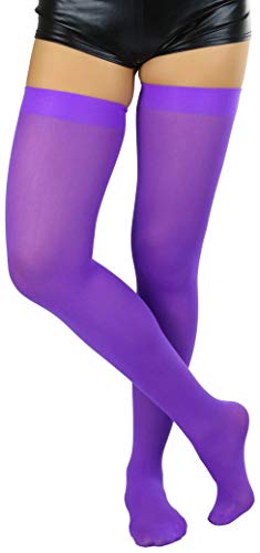 Image of ToBeInStyle Women's Nylon Thigh High Schoolgirl Opaque Stockings