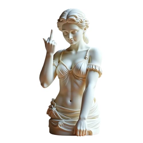 Watreketal Lustige Mittelfinger Göttinnen Statue, römische Büstenskulptur, griechische Mythologie, Dekorationen für Schlafzimmer, Zuhause, Büro, Aphroditen Büstenstatue