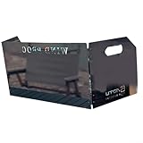 Deflector de viento para estufas de camping, fácil de usar, diseño plegable para cocinar al aire libre seguridad (negro)