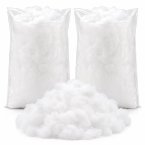 Sumind 2 Bolsas de Decoraciones de Nieve Falsa Nieve Artificial de Fibra Algodón como Nieve Esponjosa Manta de Nieve Interior para Adornos Pueblo (Blanco)