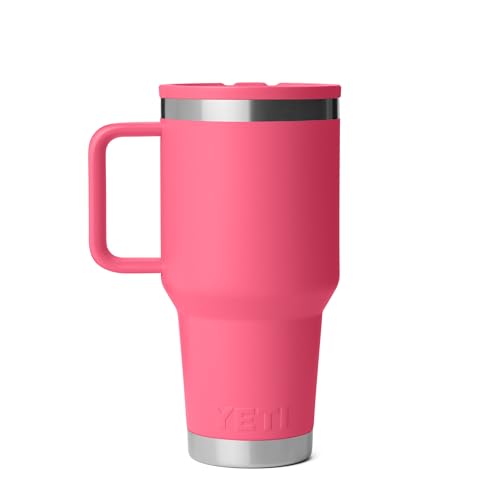 YETI Rambler 30 oz Travel Mug with Flip Straw Lid – Stainless Steel, Vacuum Insulated, Leakproof, Cup Holder Friendly, Tropical Pink - image 5