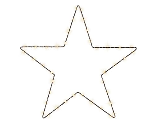 Lumineo LED Metall-Stern 38 cm – 40 klassisch warme LEDs – Innen &...