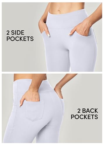 Image of Yoga Pants Women High Waist Workout Bootcut Flare Leggings with Pockets