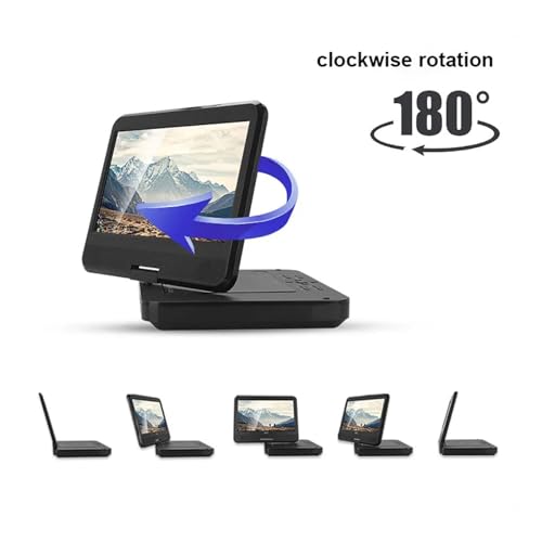 Reproductor Portátil DVD Blu-ray Pantalla HD 10" Entrada/salida HDMI Batería Recargable Reproducción MP4 1080P Dolby Audio USB/SD - imagen 3