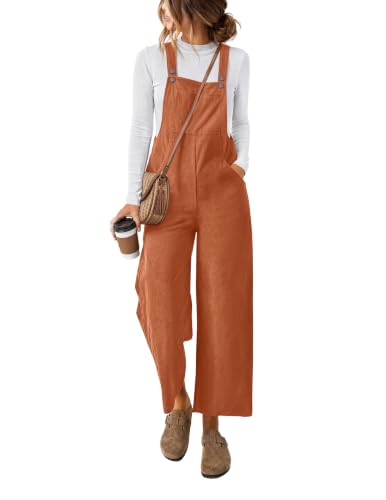Ekouaer Corduroy Overalls for Women Casual Loose Jumpsuits with Pocket - image 1