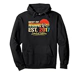 best of est 2017 limited edition vintage year 2017 birthday felpa con cappuccio