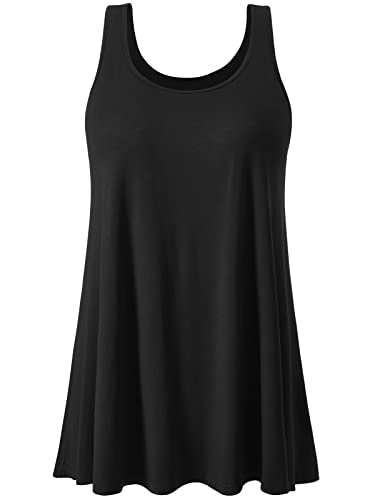 Air Curvey Tank Tops for Women Build in Bra Casual Flowy Tank Pleated Loose Fit S-XXXXL