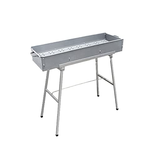 Gril à charbon de bois pliant XMING 80cm pour cuisson extérieure grand format - 4